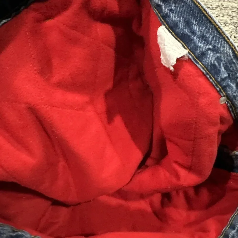 used Wrangler Rugged Wear‎ Blue Jeans Men's 40x30 Red Lined Insulated